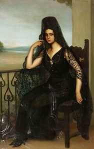 woman.Raquel Meller.1910. Julio Romero de Torres:USPD.artist life/Commons.wikimedia.org