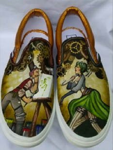 shoe with artistic design. Orange HS.ORange, CA (vanscustomculture.votenow.tv)